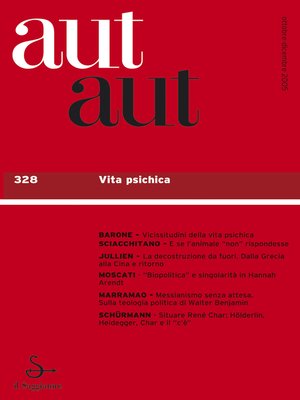 cover image of Aut aut. Volume 328